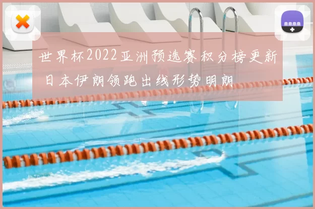 世界杯2022亚洲预选赛积分榜更新 日本伊朗领跑出线形势明朗